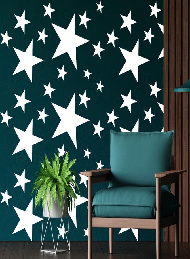 ARandNJ قوالب رسم جدارية من ARandNJ (المقاس: 24 × 40 بوصة) الموضوع: نجوم متلألئة تصميم قابل لإعادة الاستخدام، مناسب لغرفة النوم، غرفة الرسم، غرفة المعيشة (عبوة من قطعة واحدة) - Image 1